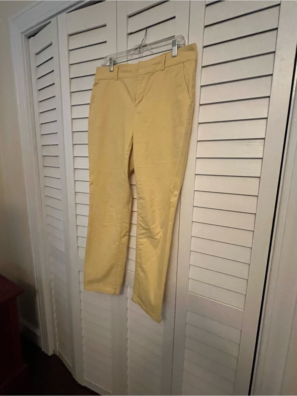 LOFT Yellow Straight-Leg Women's Trousers